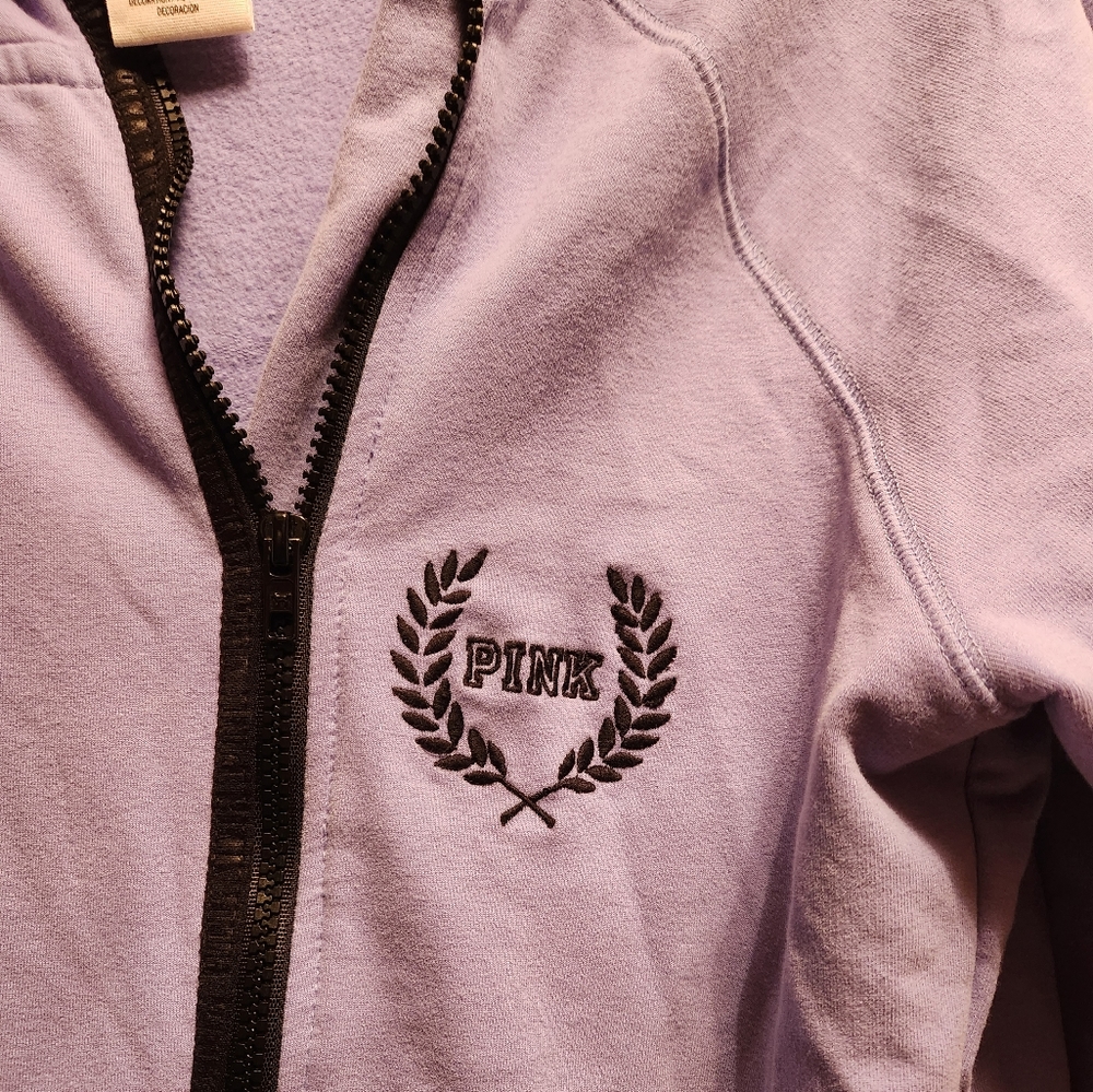 Pink Victoria's Secret Blue Jacket Hoodie - Picture 3 of 10